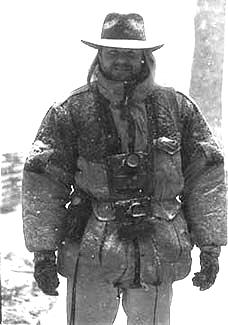 Murray Close with his frozen cameras.